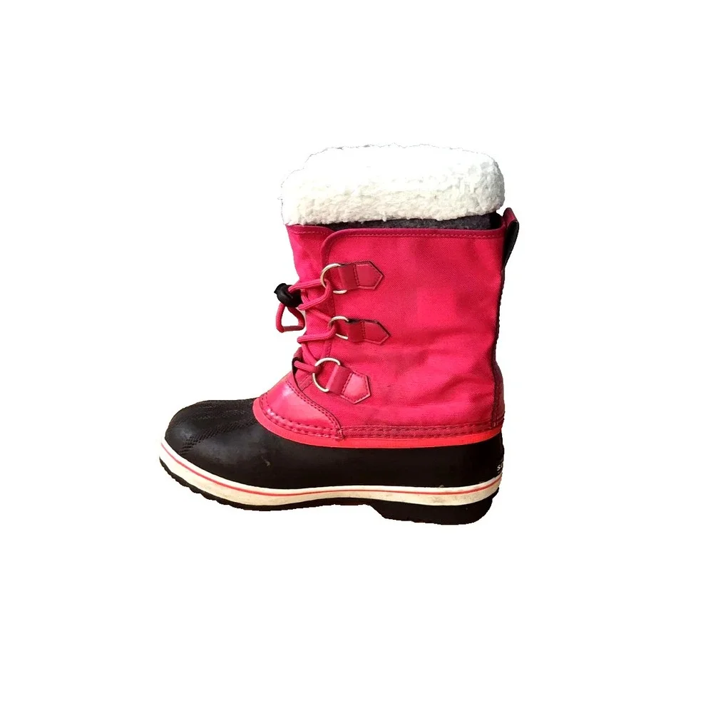 Sorel Kids Yoot PAC Nylon Haute Pink Waterproof Snow boots Kids Size 4